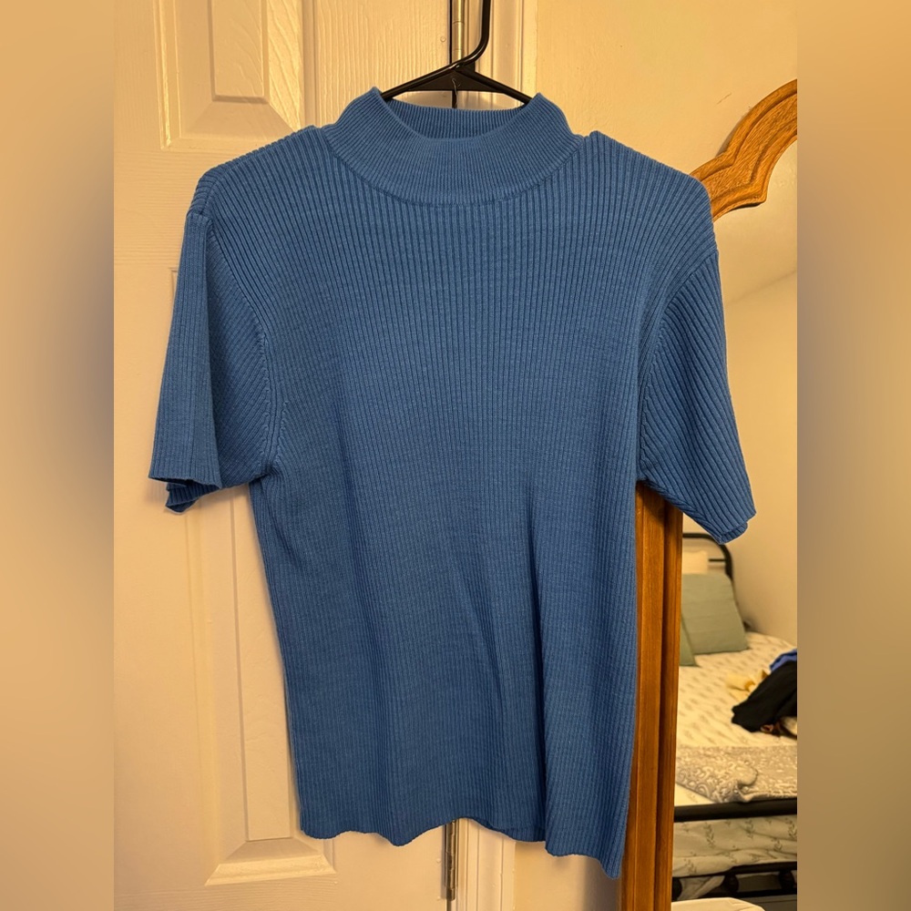Blue Sweater Mockneck